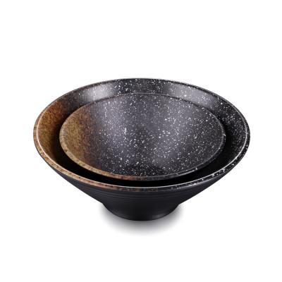 China Stocked Quality Choice Customized 7 Inch Round Unbreakable Plastic Japanese Ramen Safe Noodle Bowls for sale