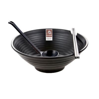 China Wholesale Custom Black Large Disposable Melamine Maker Japanese Ramen Noodle Bowl for sale