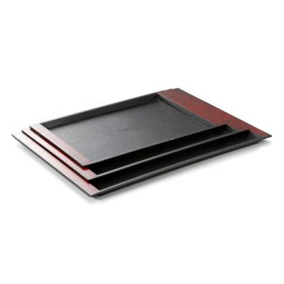 China Hotel Home Restaurant Plastic Serving Trays Plastic Fast Food Tary Non-slip Tray with Texture Surface for sale