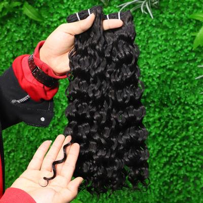 China Top Quality Water Wave Machine Drawn Double Weft Full Cuticle Aligned 100% Brazilian Remy Peruvian Water Wave Virgin Hair Extensions for sale