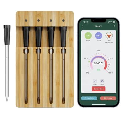 China Wireless APP New Link To Market Long Range Wireless BBQ Thermometers For Grilling BBQ Oven With Probe T APP for sale