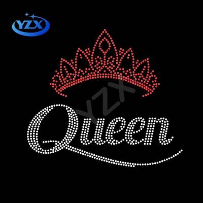 China Custom Korean Bling OEM ODM Crown and Queen Hotfix Rhinestone Transfer Nickel Free Wholesale in china for apparel for sale