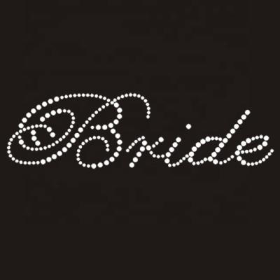 China Best Price Good Quality Custom Wholesale Clear Bride Rhinestone Transfer Nickel Free For Wedding Apparel for sale