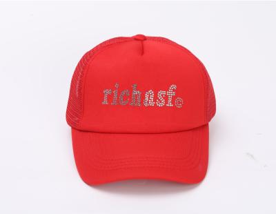 China Hot Sales Wholesale Bling Bling Sparkle Rhinestone Baseball Sports Trucker Hats Nickel Free for sale