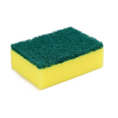 China Fashion Wholesale 6Pcs Hot Selling Polyester Fiber And PU Sponge Resistant Green/Yellow Mesh Sponge Scourer for sale