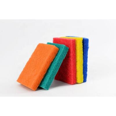 China China Manufacturer Viable Supply Custom 5 Colors Assorted 3pcs Thick Household Sponge Cleaning Scouring Pad for sale