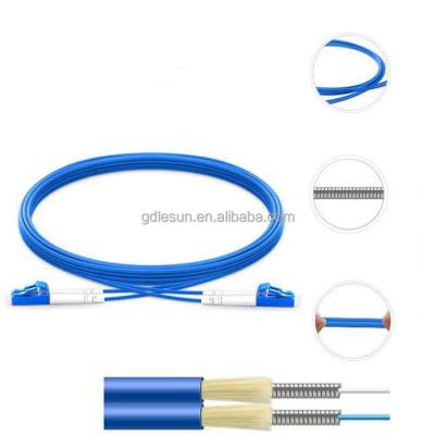 China Armored FTTH FTTxFTTB Network LC-SC Single Mode Fiber Optic Patch Cord For FTTH for sale