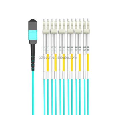 China Telecom Communication Manufacturing Multimode FTTH 12core OM3 Mpo/mtp Fiber Optic Patch Cord for sale