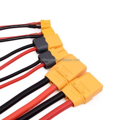 China Electronic Mass Male Female Connectors With Sheath Housing Connector Wire To16 12awg150mm Xt30 Xt90 Xt60 T Plug For Rc Lipo Battery for sale