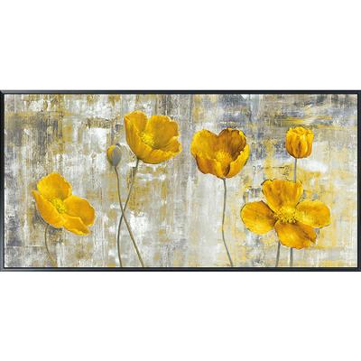 China Modern Wall Decoration Living Room Flower Canvas Painting Gold Picture for sale