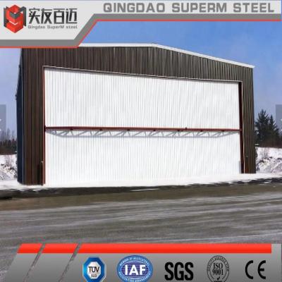 China Prefab Steel Hangar 1000sqm Hangar For Helicopter Aircraft Airplane for sale