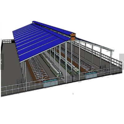 China Farms With Light Section Steel Structure Steel Structure Barn Agricultural Prefab Lightweight Livestock for sale