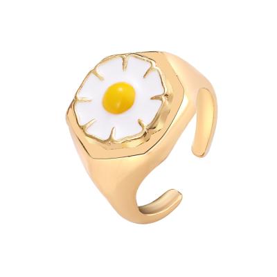 China Creative geometric ring CLASSIC fashion Europe and America retro drops oil tai Chi gossip ring female for sale