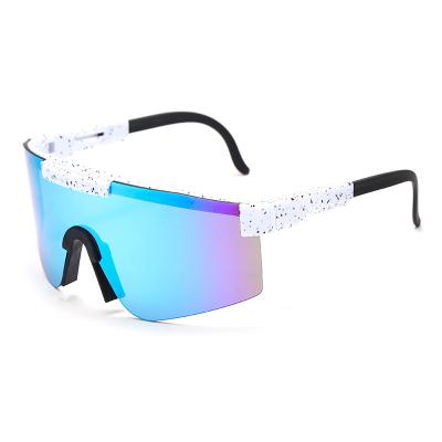 China 400 Glass TR Frame Gradient Outdoor Sports Eyewear Anti-UV Sunglasses One-Piece Stitch Viper Cycling Glasses for Men and Women for sale