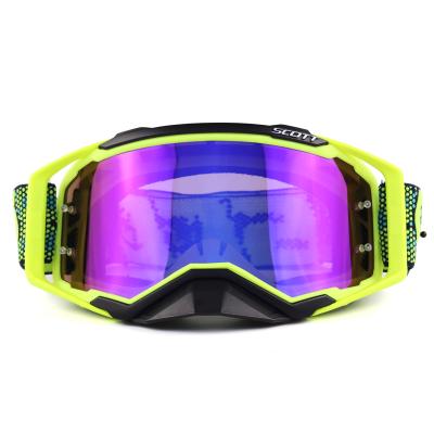 China Anti Scott Mountain Bike Motocross Goggles 7 Color Glass Motorcycle UV Goggles Helmet Off Road MX Goggles for sale