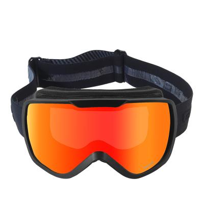 China Anti Fog Warm Goggles Logo Snow Ski Goggles Custom Top End Double Layer Fog Cylinder Screen Snowboard Big for sale