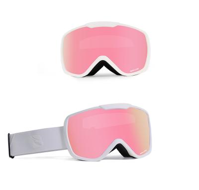 China Anti Fog Hot Goggles Logo Ski Snow Sunglasses Custom Made Big Top Fog Double Layer Cylinder Screen Snowboarding for sale