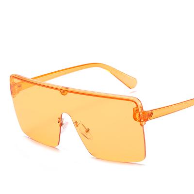 China Fashion sunglasses shape trend sunglasses women shine color transparent sunglasses square sunshade beach glasses for sale