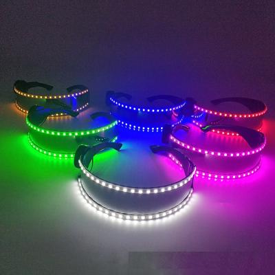 China Wrap LED Festival Party Flashing Glowing Glasses Lighting Novelty Gift Luminous Light Led Party Light Sunglasses for sale