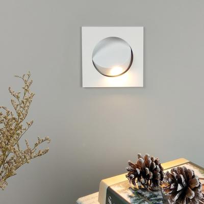 China Modern Nordic 3W LED Bedside Wall Lamp Style Bedroom Night Beam Reading Recessed Reading Angle Adjustable for sale