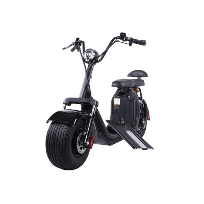 China 2 seater 1500W unisex classic cheap electric scooter citycoco with removable lithium battery two slot for sale