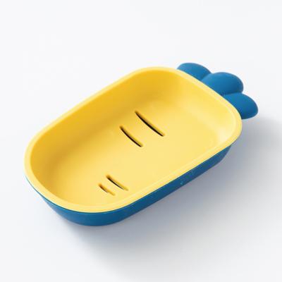 China Durable Creative Non-perforated Shelf Drain Plastic Carrot Soap Dish Soap Dish for sale