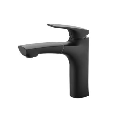 China Sanitary Ware Faucet Mixer Tap Mixer Monomando Grifo Cold And Hot Pull Out Wash Basin Black Faucet Mixer for sale