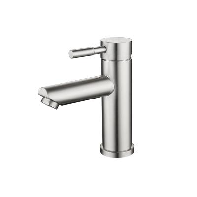 China SUS 304 TAP Stainless Steel Bathroom Mixer Tap Nickel Brushed Basin Faucet Cold And Hot for sale