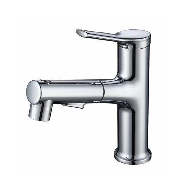 China Hot And Cold Black Bathroom Hot And Cold Water Pull Out Vanity Toilet Basin Faucet Mixer Tap for sale