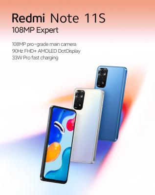 China Dual Core 33W Pro 108MP Fast Charging Quad Camera Inch FHD+ Helio G96 Octa ROM 64GB Smartphone 6.43 SIM Card Xiaomi Redmi Note 11S RAM 6GB for sale