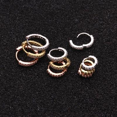 China BOHEMIA 10 Pcs /bag Mixed Snap Ear Bone Studs Zircon Screw Ear Studs Earrings for sale