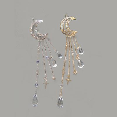 China Sweet Crystal Moon Claw Hairpin Clip Hits Clip Hair Accessories Explosion Hairpin Net Red Headwear for sale