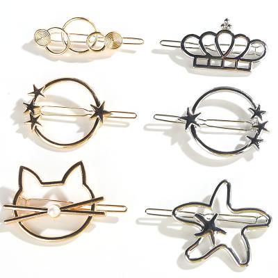 China Hair Decoration Soyagift Korea Hair Accessories Hair Grip Clips Metal Frog Cat Single Hair Clip For Girls for sale