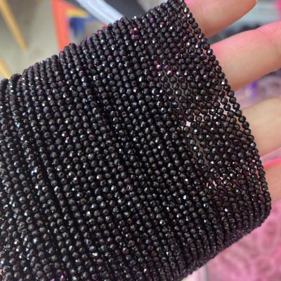 China Natural Stone Faceted Stone Loose Beads Black Spinel Stone Beads For Jewelry Making DIY Bracelet Accessories 15