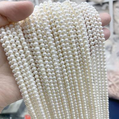 China Natural Cultured Freshwater Pearl 4-5mm Freshwater Pearl Beads Round Shape Loose Freshwater Pearls for sale