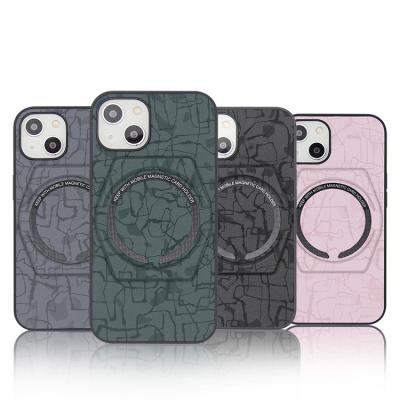 China High Quality Shockproof Magnetic Suction Mobile Phone Bracket Case 3 In 1 For Max 12/13 Pro Phone Case for sale