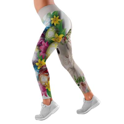 China High Quality Print Seamless High Quality Skinny Skin Easter Pants Yoga Ladies Waist Hip Lift Pants Friendly for sale