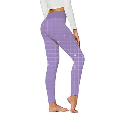 China High Quality Seamless High Waist Womens Plaid Printed Yoga Pants Leggings S~4XL for sale