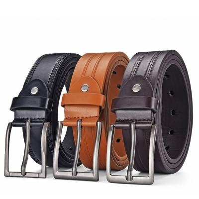 China Good Quality Leather Belt Factory Supply Comfortable Casual Pin Buckle Belt Strap for sale