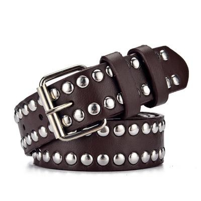 China Fashionable Luxury Genuine Leather Belts Women's Comfortable Women's Belt With Holes Grommet Fashion Belt for sale