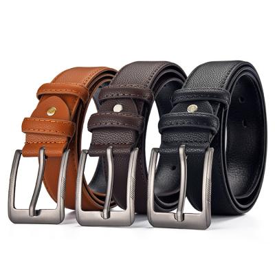 China Comfortable Professional Best Price Men Leather Belt Customize Pin Buckle With Belt for sale