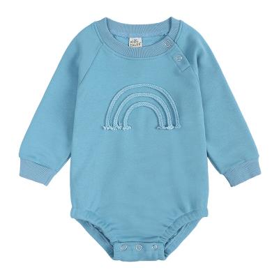 China Hot New Arrival Blue Newborn Baby Rompers Snap Button Baby Clothing Cotton Baby Onesie for sale