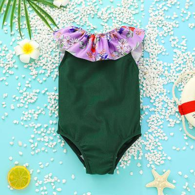 China Soft Baby Girl Newborn Infant Rompers Plain Cloth Neck Folding Backless Baby Swimsuit Sleeveless Rompers for sale