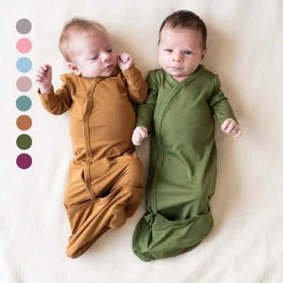 China Breathable GOTS CE GRS Certified New Design Baby Bamboo Pajamas Sleeping Bags Soft Button Fiber Baby Instant Sleep Sack for sale