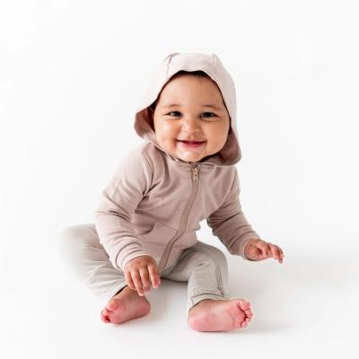 China Anti-wrinkle GOTS Certified Bamboo Cotton Baby Top Hot Sale Baby Boy's Hoodies Solid Color Baby Hoodies&Sweatshirts for sale