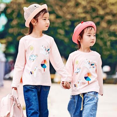 China 100% Amazon Eshop Kids Clothing Spring Autumn Cute Printing Cotton Sweater Long Sleeves Girls Clothing for sale