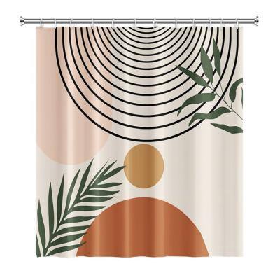 China 2022 Sustainable Promotional High Quality Luxury Bath Print Shower Curtain for sale