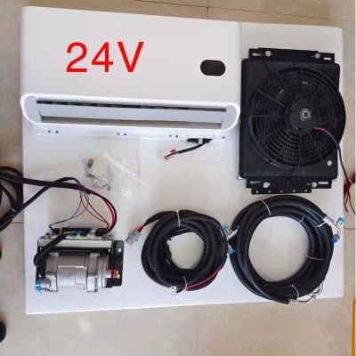 China Car Air Conditioner System Hot Salt Split 12 Volt 24v Portable Electric Air Conditioner Truck Parking Cooler for sale