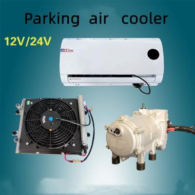 China Car Air Conditioner System 3000W 24v Mini 9000btu Split 12v Truck Parking Air Conditioner for sale