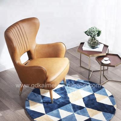 China Imported Pattern Fabric With Modern Design Armchair Wholesale Room Wooden Legs Comfort Bedroom Chairs Used for sale